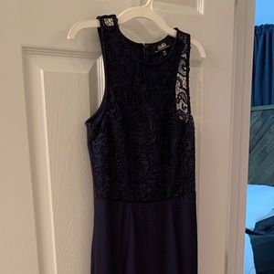Lulus long formal navy blue dress XS